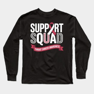 Squad Support - Throat Oral Head & Neck Cancer Awareness Long Sleeve T-Shirt